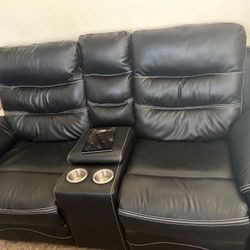 Leather Loveseat