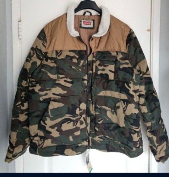 Men's Levi's Camouflage Jacket Army XL Levi's