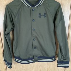 Green Boys Youth Large Button Up Under Armour 