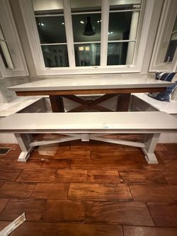 Kitchen table and bench