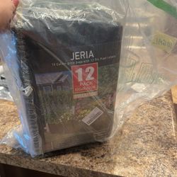 JERIA 12-Pack 10 Gallon, Vegetable/Flower/Plant Grow Bags, Aeration Fabric Pots with Handles (Black), Come with 12 Pcs Plant Labels 