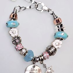 Live Your Dreams Chunky Charm Bracelets 