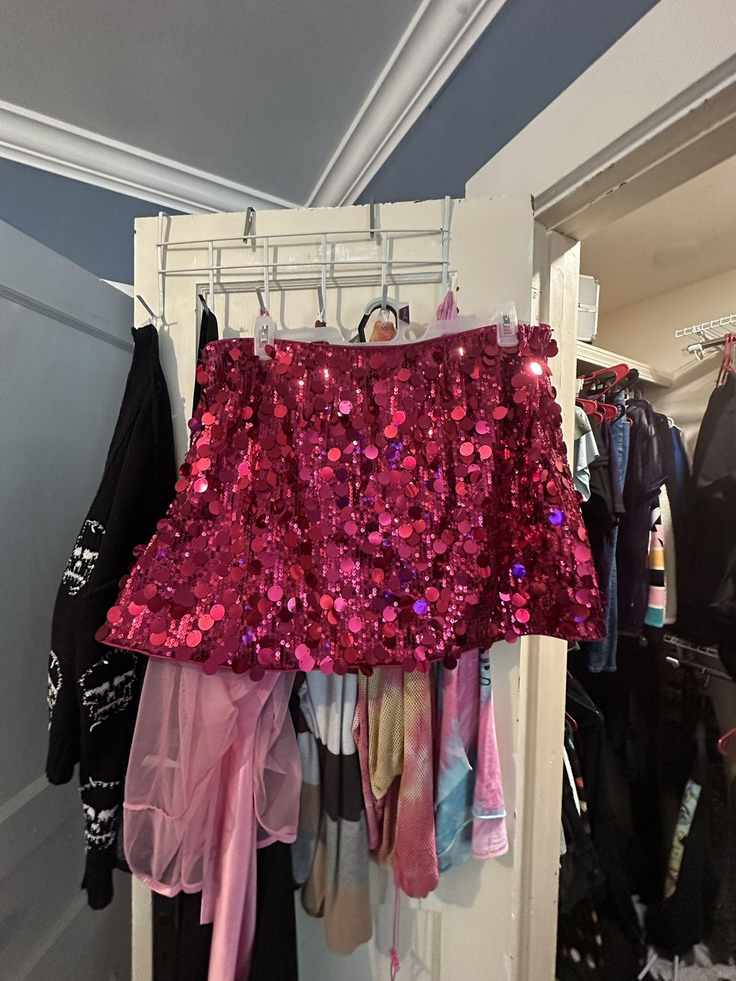 Cider: Sequin Mid Waist Mini Skirt Curve & Plus
