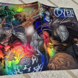THE COVEN VOL 2 #1 SIGNED x3 CHURCHILL LIEFELD LOEB AWESOME ENT 1999 DF