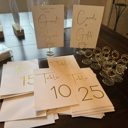 Wedding Table Numbers And Stands 