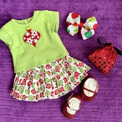 American Girl Doll 6 Pc Christmas Outfit