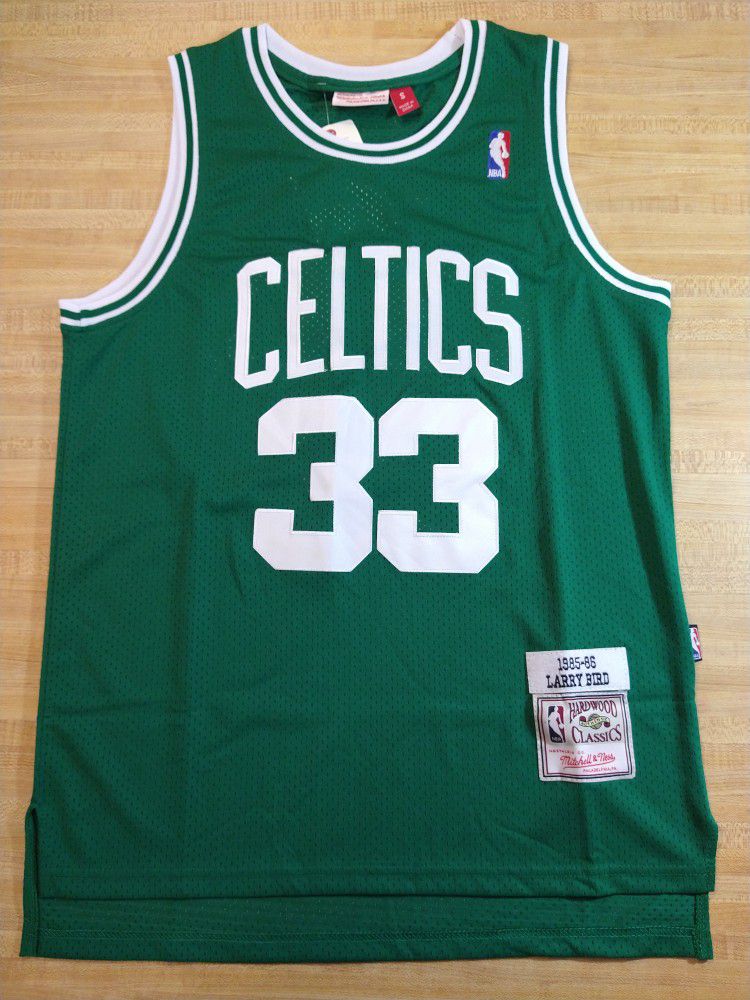 Larry Bird Boston Celtics Green With White Jersey. 