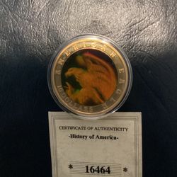 2002 Republic of Liberia $10 Holographic American Eagle coin w/COA