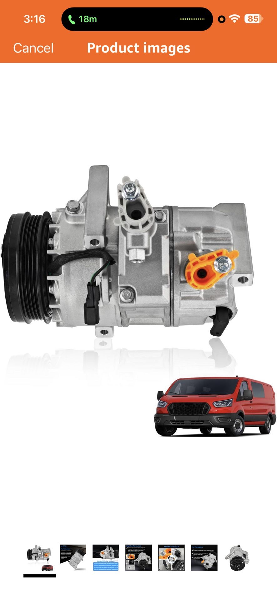 A/C Compressor Fits For Ford Transit 150 (contact info removed) 2021 2022 2023 3.5L AD-622N LK4119D629AG LK4Z19703A