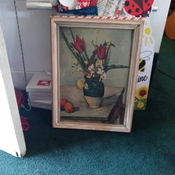 Vintage Picture The Vase Of Tulips By Paul Ceznne