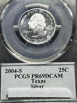 2004 TEXAS & MICHIGAN SILVER QUARTERS