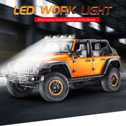 Pair 7X6"  LED Work Aid Light Off Road SUV Car Truck ATV Forklift Boat