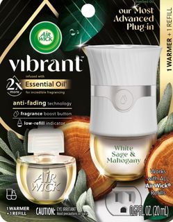 Air Wick Plug in, and one refill, White Sage & Mahogany
