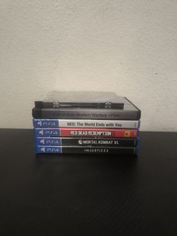 Look at Description PS4 Game Bundle - 7 Games - Red Dead 2, COD MW, NEO (Sealed) + More
