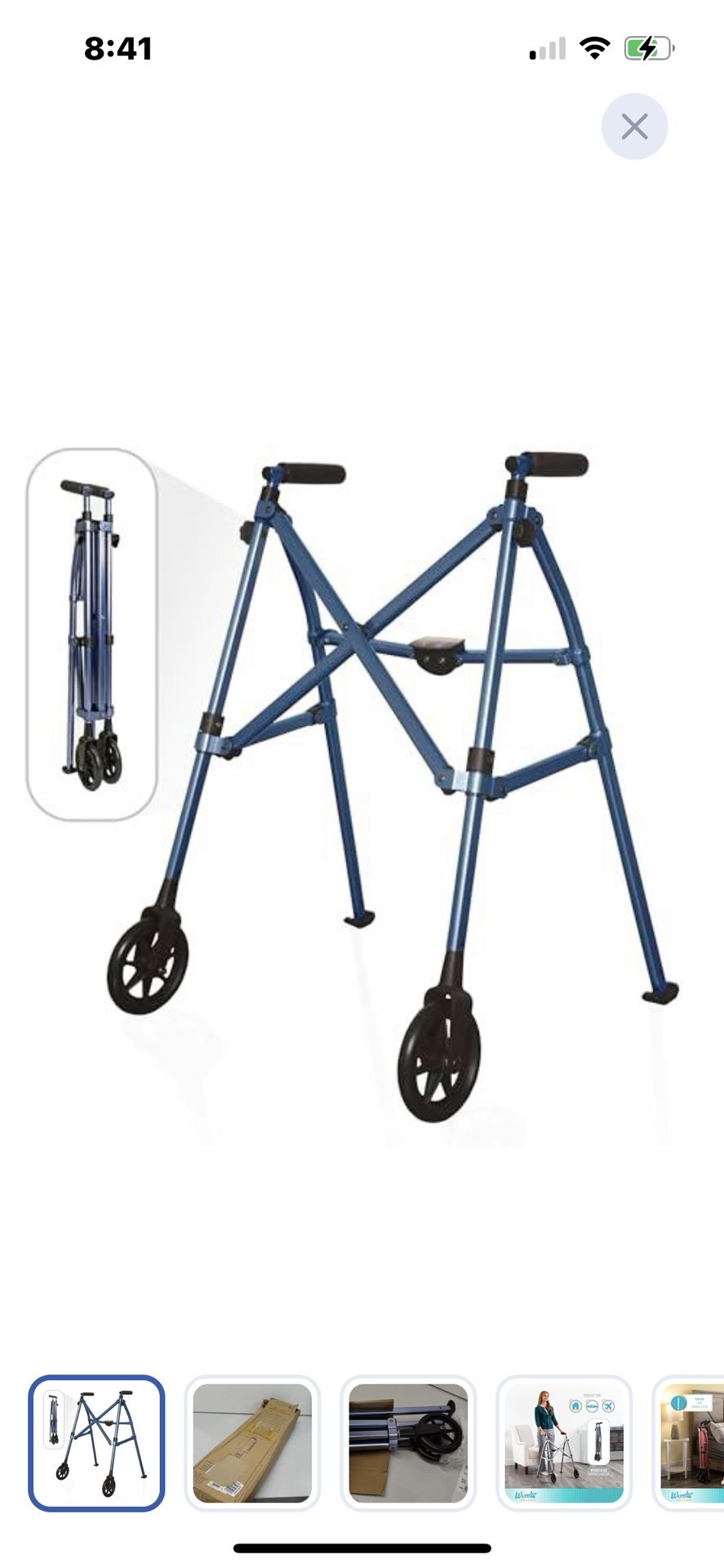 “New”Stander Walker Lightweight”Make Offer” (w/6” Wheels And Ski Glides,Foldable(retail$79)