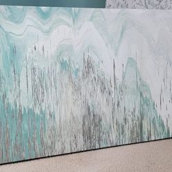 beautiful 50 × 20 inch canvas wall art. (small wood piece shown in the pic can be fixed with glue) 