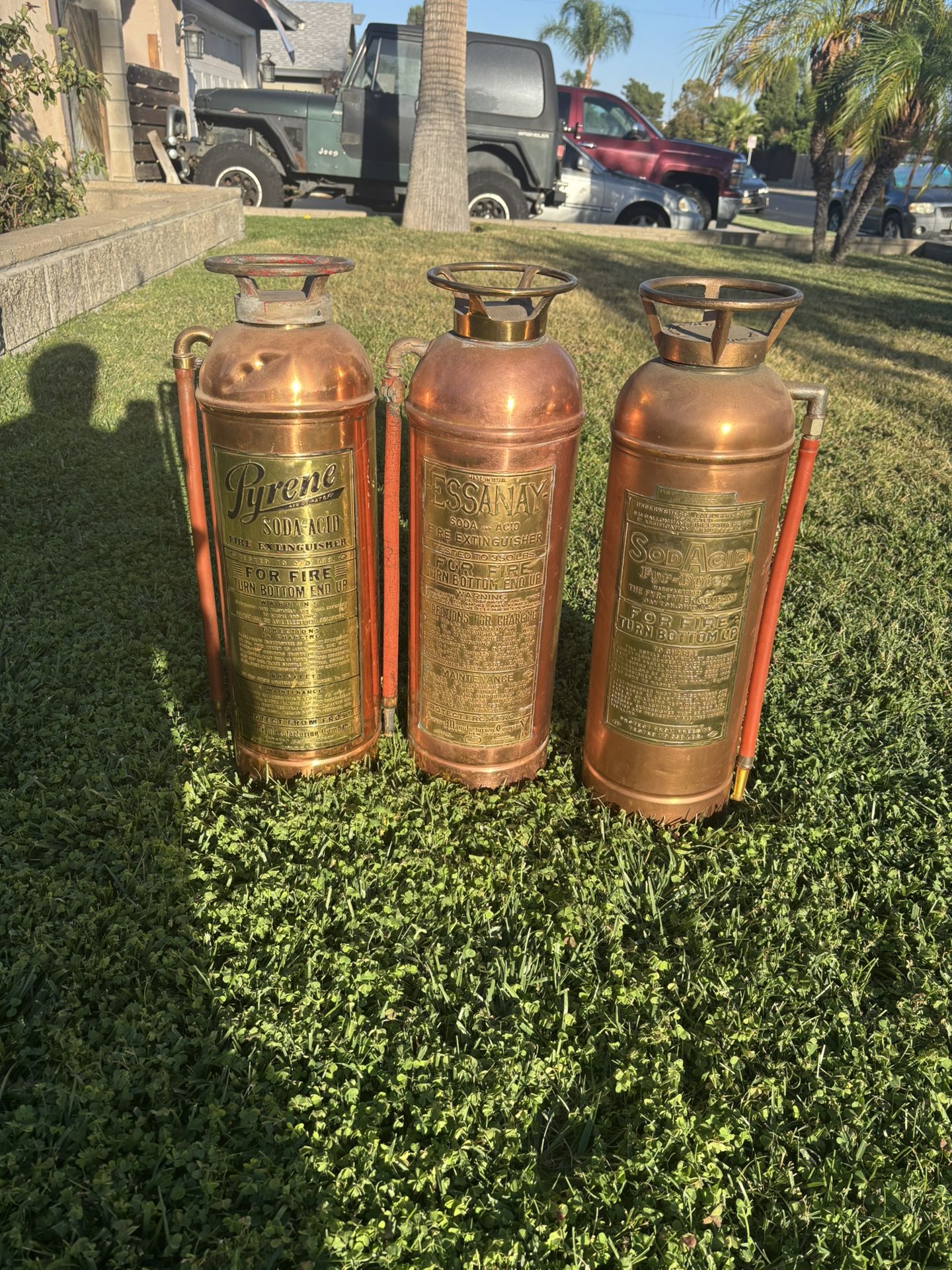 Three Antique Fire Extinguishers