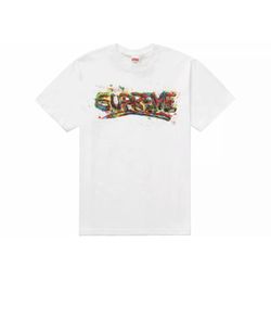 Supreme Paint Logo Tee White