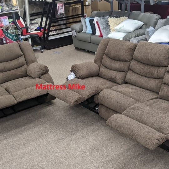 Delivery Assembly Service Available Tulen Ashley Furniture Chocolate Color Reclining Sofa And Loveseat