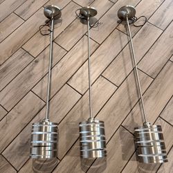 Pendant Lights - 3 Pack - Silver Color - Works Perfectly Fine