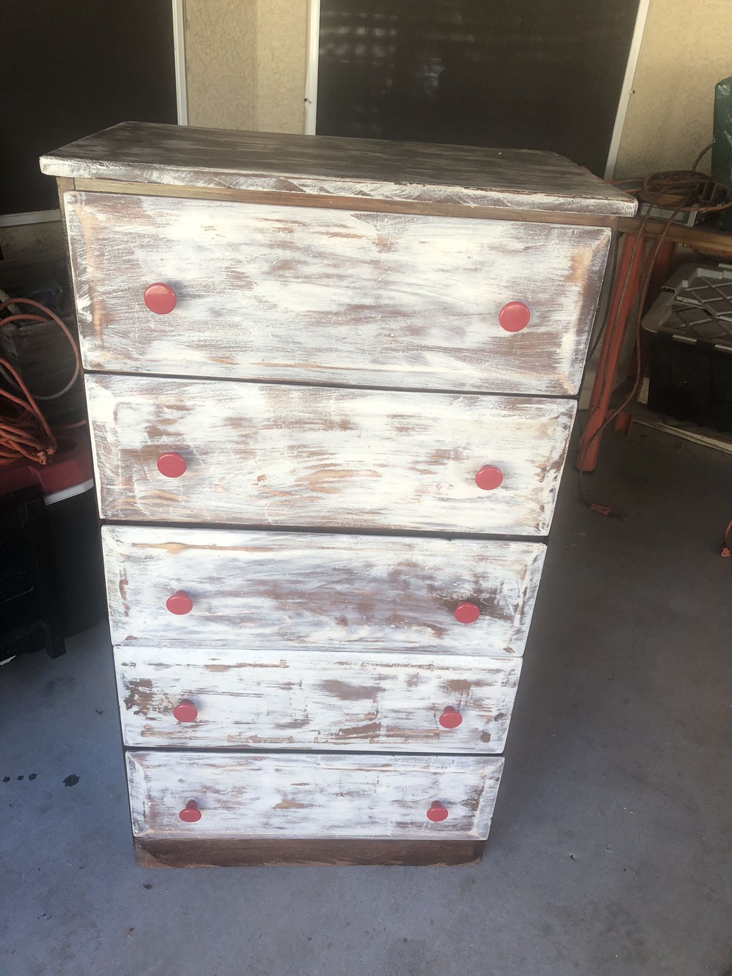 Wood Distressed Dresser