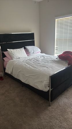 Queen Bed Frame and Mattress
