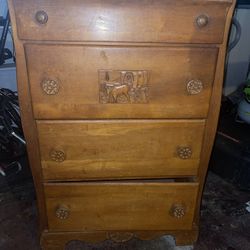 Vintage 4 pc 1940s Virginia House solid maple wagon wheel bedroom furniture. EUC!!! Collectors!