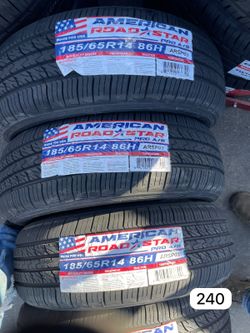 ¡¡¡185-65-14!!! American Roadstar!!! 240$ las 4 llantas montadas y con balanceo incluido 👌
