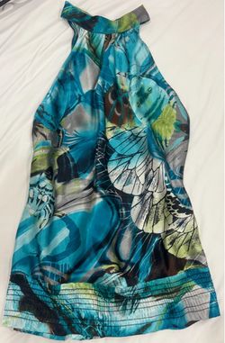 Floral Vintage Halter Neck Blouse