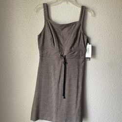 Brand New Woman’s Rampage USA brand Brown Plaid Mini  Dress Up For Sale 