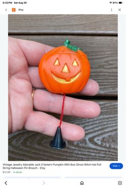 Vintage Pumpkin Pin