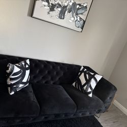 Black Tufted Sofa