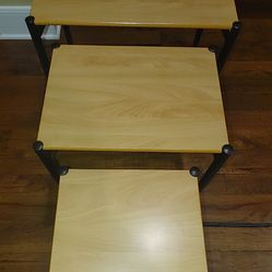 Set Of Three (3) MCM Nesting Tables