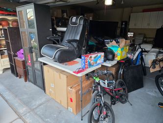 Garage sale - rainbow and windmill