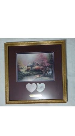 THOMAS KINKADE LITHOGRAPHY PRINT ARTWORK 14"×14"