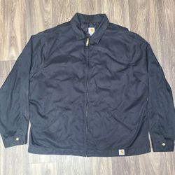 Carhartt Men's Workwear Lined Bomber Twill Work Jacket Black Reg J293 3XL