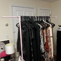 Pink Clothing Rack