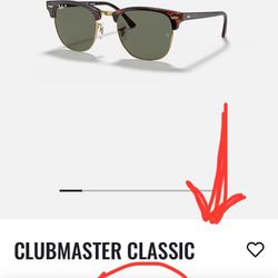 Ray Ban Clubmaster Acetate and Gold-Tone Sunglasses ($221 Value)