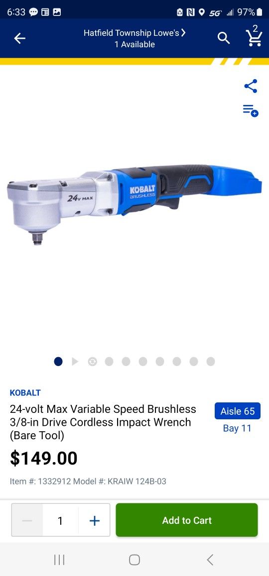 Kobalt 3/8 Impact Wrench