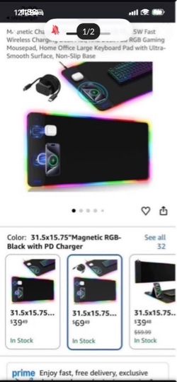 Magnetic Charging Mouse Pad/Gaming Mouse Pad