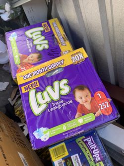 Luvs triple leakguards size 1, 252 count