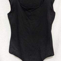Nine West Black Structured Shoulder Bodysuit - Size Medium