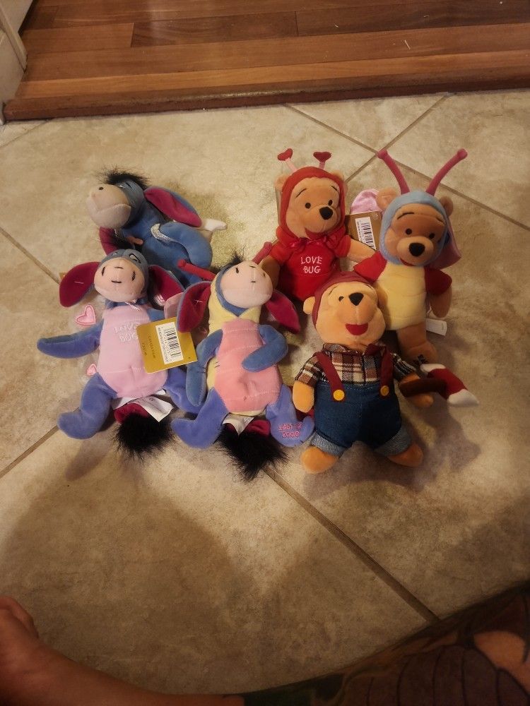 Winnie The Pooh And Eeyore Beanie Babies Set