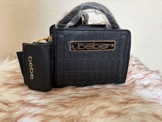 Bebe Black Mini Crossbody Bag with Wallet