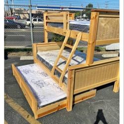 Bunk Beds  / Literas Twin Full Full Madera 100% Pinewood 