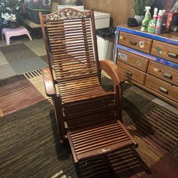 Chinese Antique Dragon Pearl Embroidery Wood Chair
