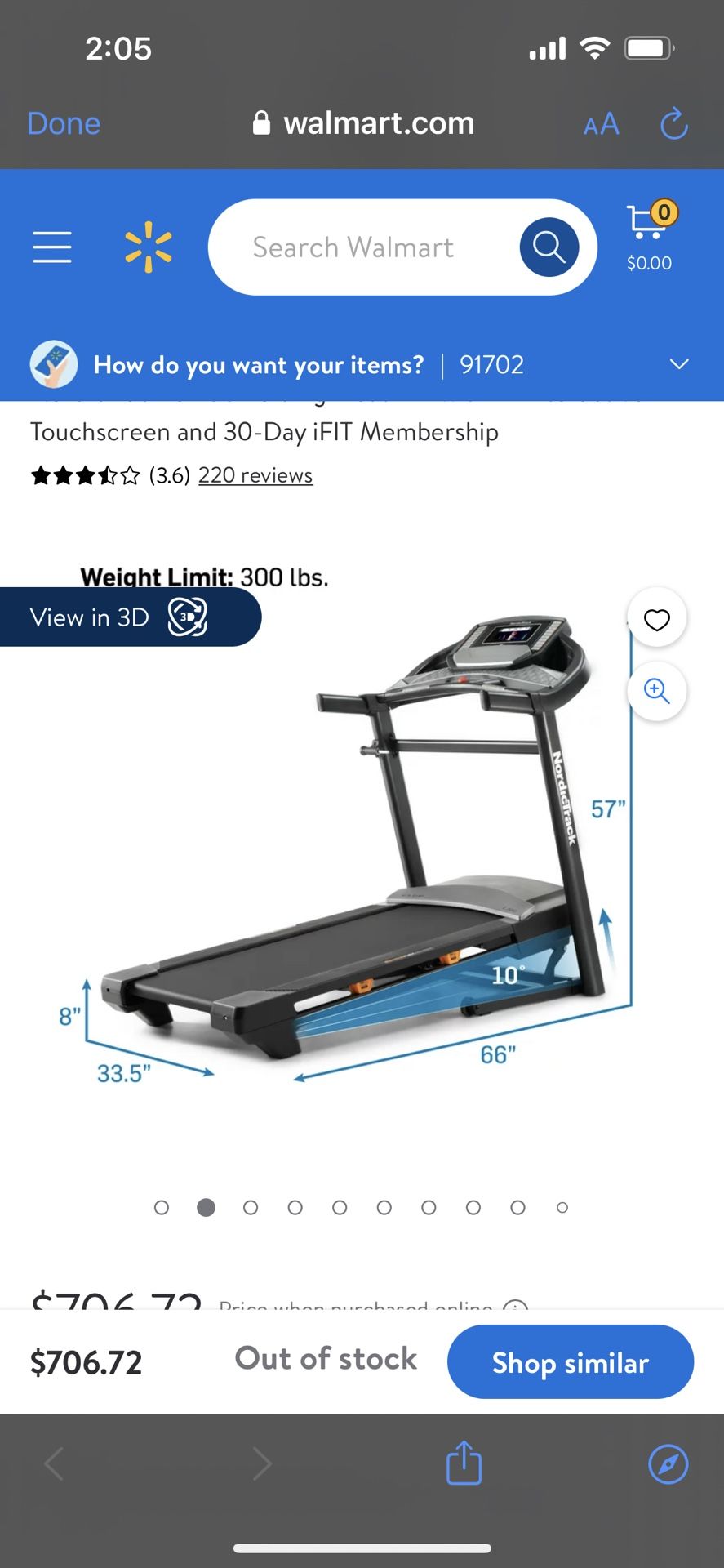 Nordictrack C700 Treadmill