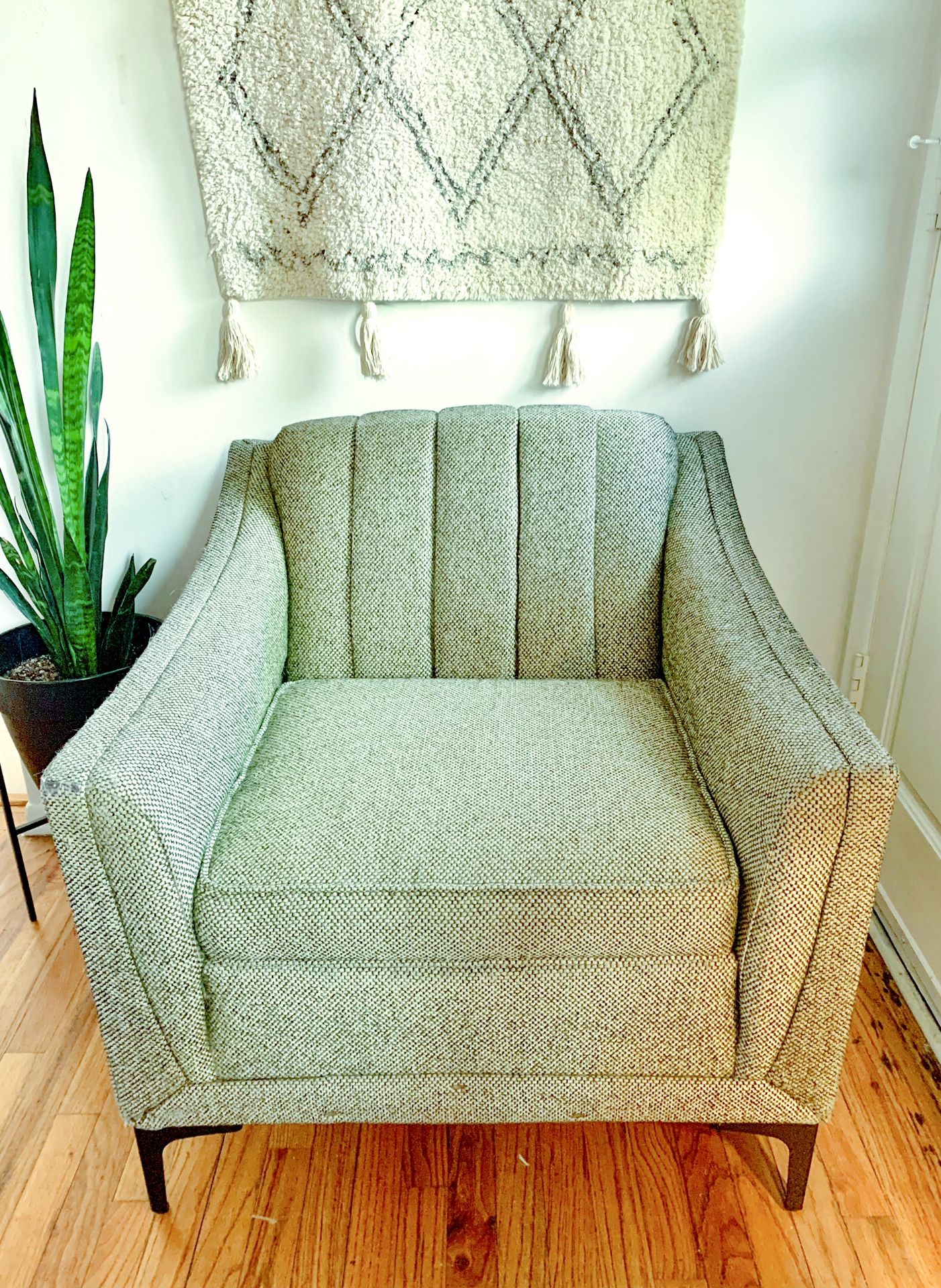 Vintage Mid Century Modern Green Lounge Chair