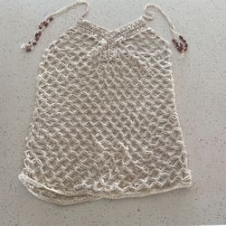 Beaded Crochet Halter Top 