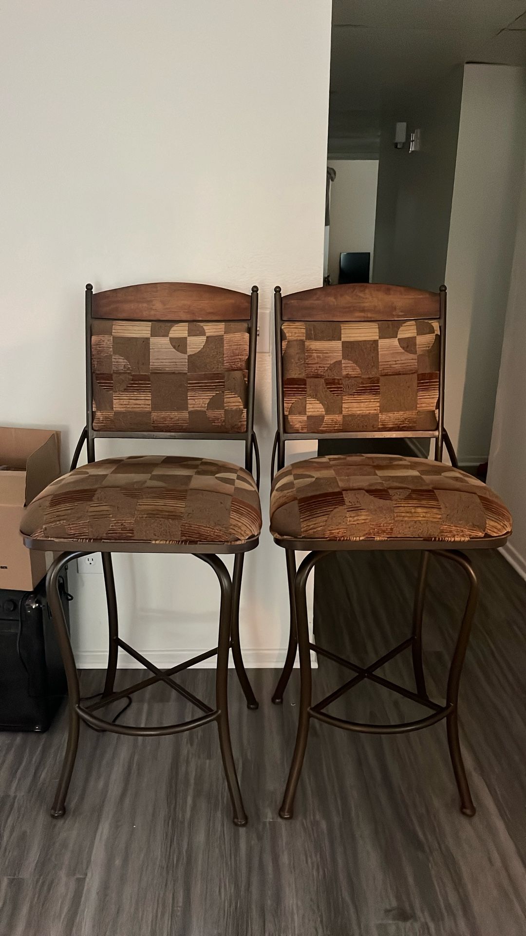 Rod Iron Swivel Bar Stools